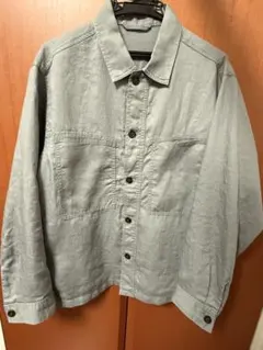 新品】UNIQLO:C プレミアムリネンシャツジャケット グレー - メルカリ