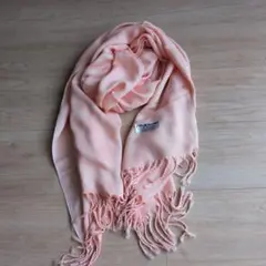 カシミヤ PASHMINA パシュミナ ストール サーモンピンク 180×72