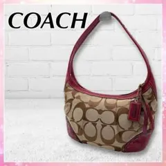 COACH OneShoulder Bag Hobo Leather red