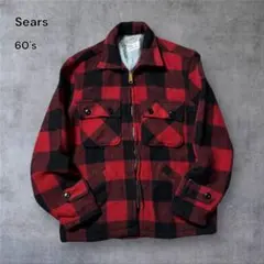 しんちゃん様専用2387 古着60年代Searsバッファローチェックウールジャケ