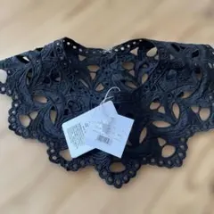 【新品】ブラック レース風 つけ襟 フリーサイズ
