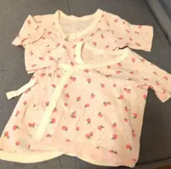 いちご柄肌着2枚セット