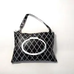 おしりふきポーチ　ウェットティッシュポーチ　モロッカン柄ブラック