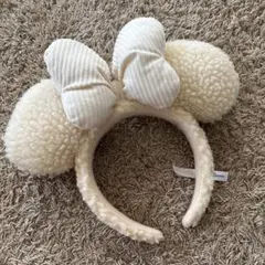 ミッキー型カチューシャ クリーム色