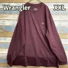 ラングラー リグスワークウェア 長袖Tシャツ ワインレッド XXL【き124】のサムネイル
