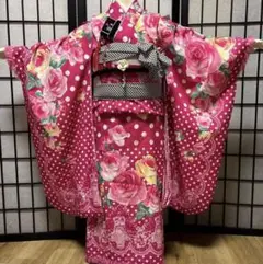 メゾピアノ☆七五三着物☆ハーフ成人式☆フルセット ブランドメゾピアノ着物と帯☆七五三 ハーフ成人式 ブルー
