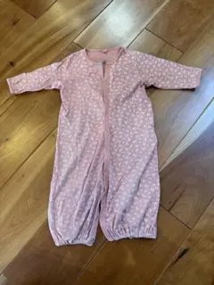 プチバトーピンク花柄ロンパース 6M