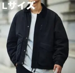 襟コーデュロイ切り替え コットン ナイロンブルゾン/フィッシングジャケット