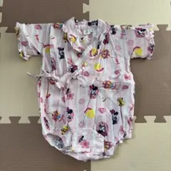 Disney ミニー 甚平 ロンパース 70 ピンク お祭り ベビー 女の子