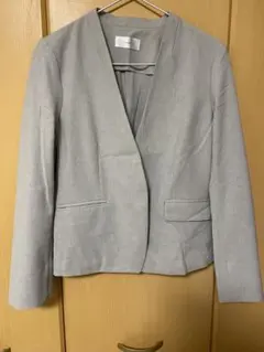 index ノーカラージャケットセットアップ パンツ　Lサイズ スーツ　Mサイズ