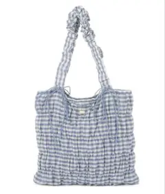 【tiny tiny】ギャザーリボントートバッグ ブルー