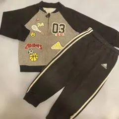 ⭐︎最終処分⭐︎ アディダス　キッズ　裏起毛トレーナー　パンツ　セットアップ　90