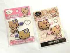【定価以下】日焼けギャルハローキティ ヘアクリップ2点 E