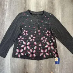 新品タグ付き☆日本製☆ロブジェ　花柄カーディガン