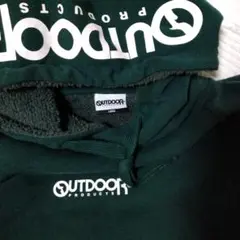 OUTDOOR PRODUCTS フード付きパーカー Lサイズ ダークグリーン