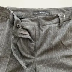 ZARA ザラ スリムパンツ グレー ストライプ スラックス サイズ M 6