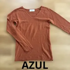 AZUL by moussy ニット Vネック　オレンジ　S