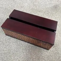 アジアンテイストの木製ティッシュケース バリ島リゾート 和モダン