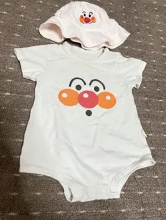 ベビー服　半袖　アンパンマンロンパースと帽子セット