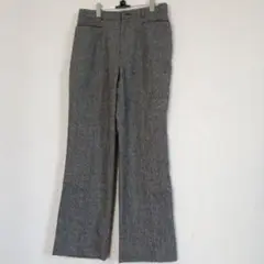 訳あり　グレー ツィード ストレートパンツ　ヨーカ堂