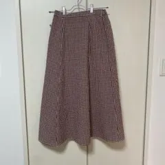 エヘカソポ 赤 レッド ギンガムチェック マーメイドスカートのサムネイル