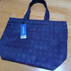 マリ.クレール ネイビー花柄トートバッグ