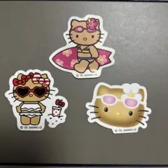スウィート　付録　日焼け　ハローキティ　ステッカー　3種類セット
