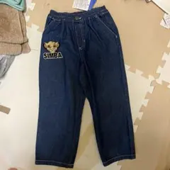 シンバ刺繍デニムパンツ