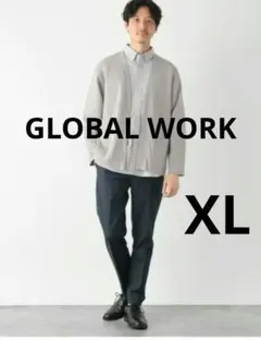 大人気♡GLOBALWORK♡グレーXLシルエットでサラっと羽織るカーデです♡