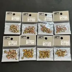 Vカットラインストーン まとめ売り ピンク系 (160個)