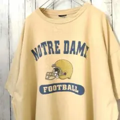 ノートルダム大学 カレッジ フットボール ビッグサイズ Tシャツ 2XL位 古着