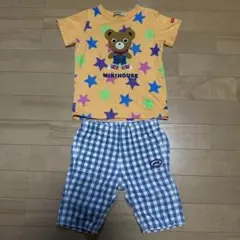 美品 ミキハウス 子供服セット 綿 オレンジ 90 S-2005のサムネイル