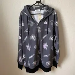 【サンプル品】MORIRIN チャッキー 総柄 ジップアップパーカー