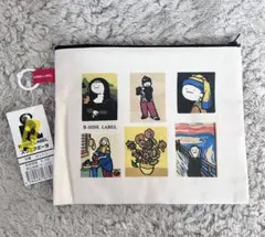 B-SIDE LABEL スクエアポーチ 真顔絵画　　＊f1002