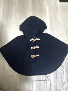 HOT BISCUITS ミキハウスフード付きポンチョ ブラック