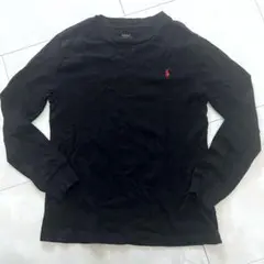 POLO RALPH LAUREN 黒 長袖カットソー 7 130/64