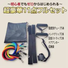 筋力トレーニングチューブ 低～中負荷 廉価版 エクササイズ 11点セット