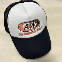A&W メッシュロゴキャップ：ブラック