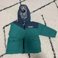 BREEZE ダウンコート サイズ100 グリーン/ネイビー