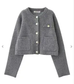 新品未使用タグ付き☆ココディール　ラクーン混ダブルフェイスニットカーディガン