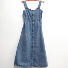 GU デニムジャンパースカート ロングワンピース Sサイズ