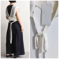 新品タグ付き nitca ダブルジャガードメッシュ ニットビスチェ