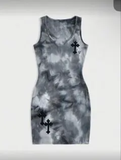 ノースリーブタイダイミニワンピース