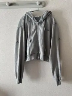 美品　スピンズ　SPINNS ダメージ加工パーカー