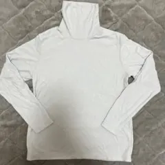 UNIQLO ヒートテックフリースタートルネック　Ｌ　ホワイトグレー