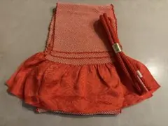 赤色の帯締め帯揚げ