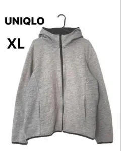 UNIQLO ユニクロ ブロックテックフリースパーカー XL グレー 防風