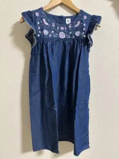 GAP 刺繍入りデニムワンピース 140cm