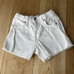 ZARA 短パン　白デニム