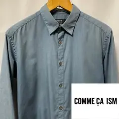 COMME CA ISM レギュラーカラーシャツ ブルーグレー M